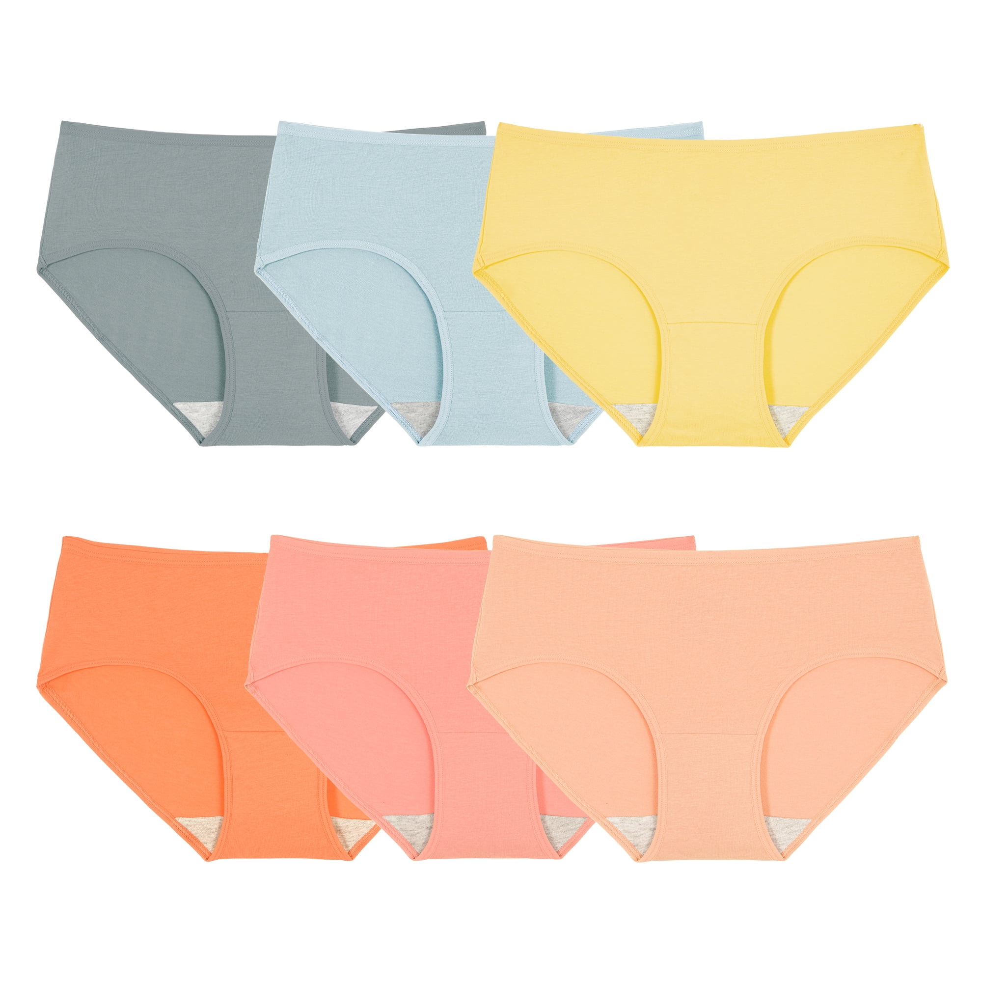 INNERSY Women's Cotton Underwear Hipster Panties 6 Pack Breathable ...
