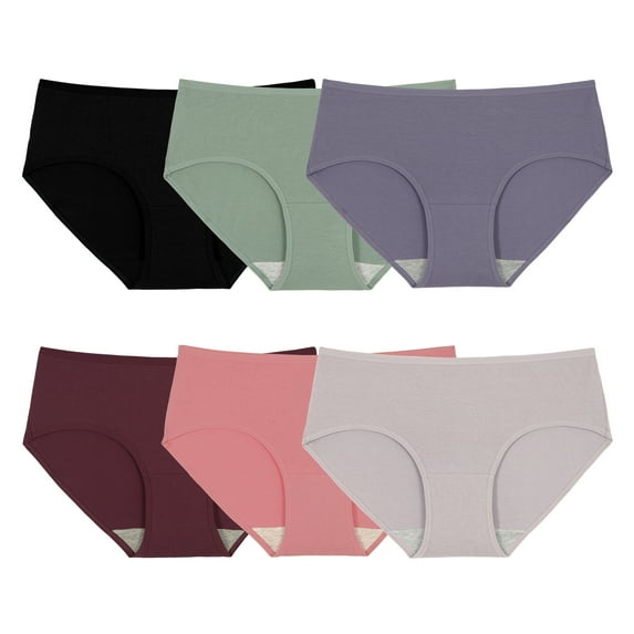 INNERSY Women's Cotton Underwear Hipster Panties 6 Pack Breathable Stretch Fit(L,Twilight Charm)