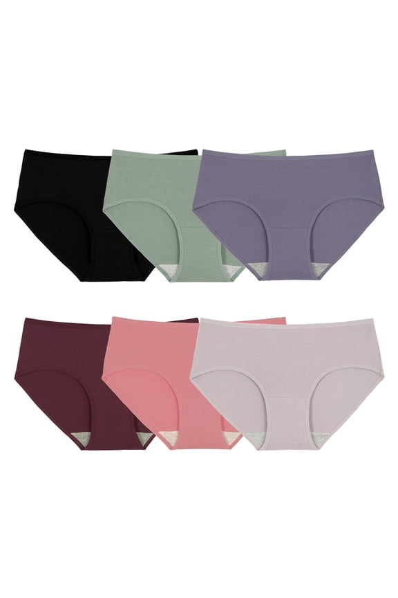 Women's Cotton Underwear Hipster Panties 6 Pack Breathable Stretch Fit(L,Twilight Charm)