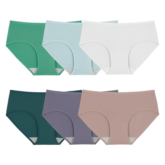 INNERSY Women's Cotton Underwear Hipster Panties 6 Pack Breathable Stretch Fit(S,Ocean Canvas)