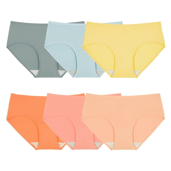 INNERSY Women's Cotton Underwear Hipster Panties 6 Pack Breathable Stretch Fit(S,Sunrise Pastel)