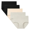 thumbnail image 1 of INNERSY Women's Cotton High Waisted Briefs 5-Pack Postpartum Full Coverage Underwear(3XL,Nude/Gray/Black), 1 of 6