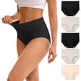 thumbnail image 1 of INNERSY Women's Cotton High Waisted Briefs 5-Pack Postpartum Full Coverage Underwear(3XL,Nude/Gray/Black), 1 of 7