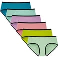 thumbnail image 1 of INNERSY Women's Underwear Hipster Cotton Stretch Comfy Panties 6 Pack (L, Fresh Bright), 1 of 6