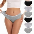 thumbnail image 1 of INNERSY Women's Underwear Soft Cotton Hipster Panties for Women 6-Pack (Medium, Black/Gray/Stripes), 1 of 7