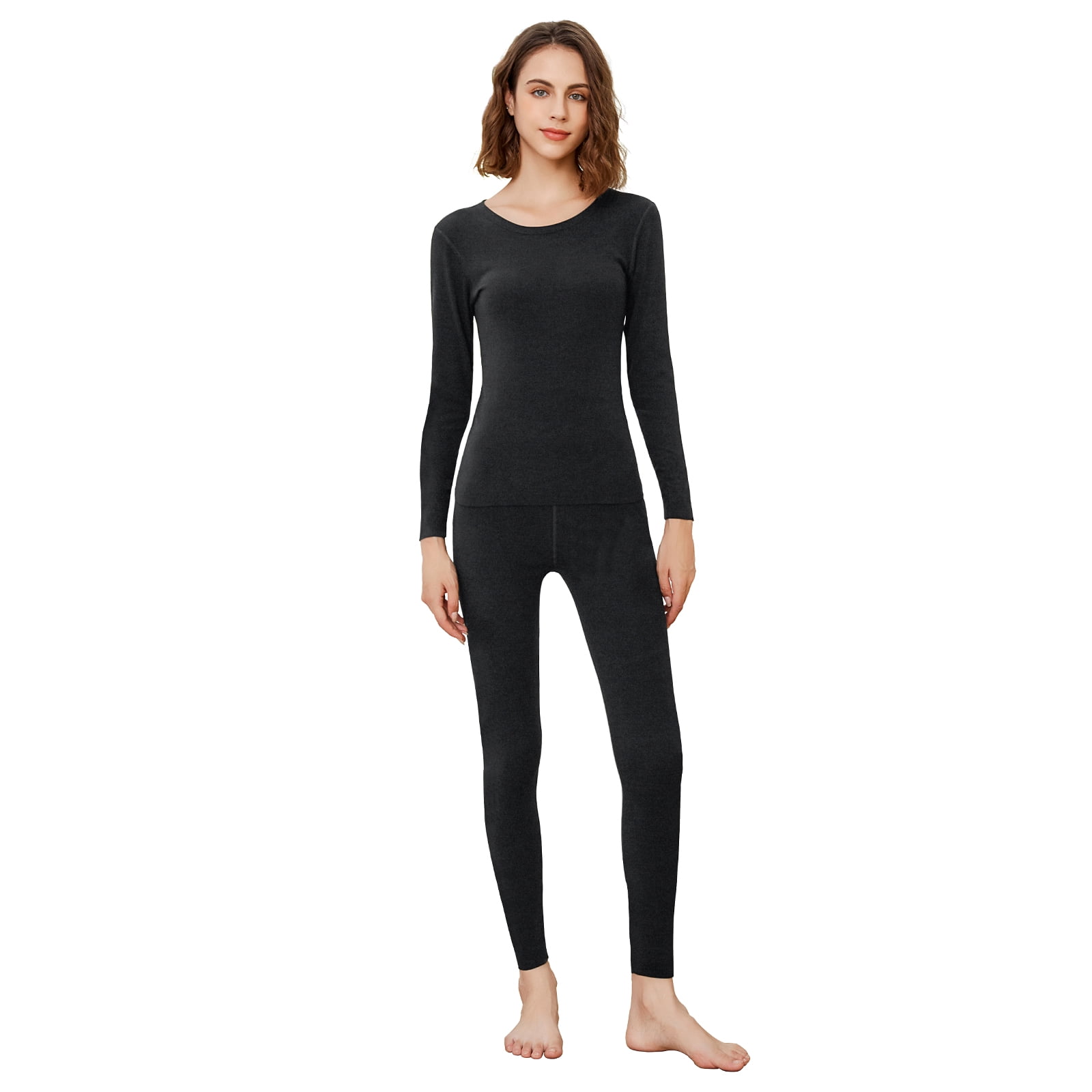 INNERSY Womens Thermal Underwear Set Stretch Base Layer Long