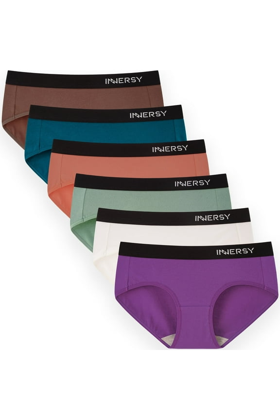 Womens Underwear Cotton Hipster Panties Low Rise Underwear For Women 6-Pack (Large, Multi-Color Light)