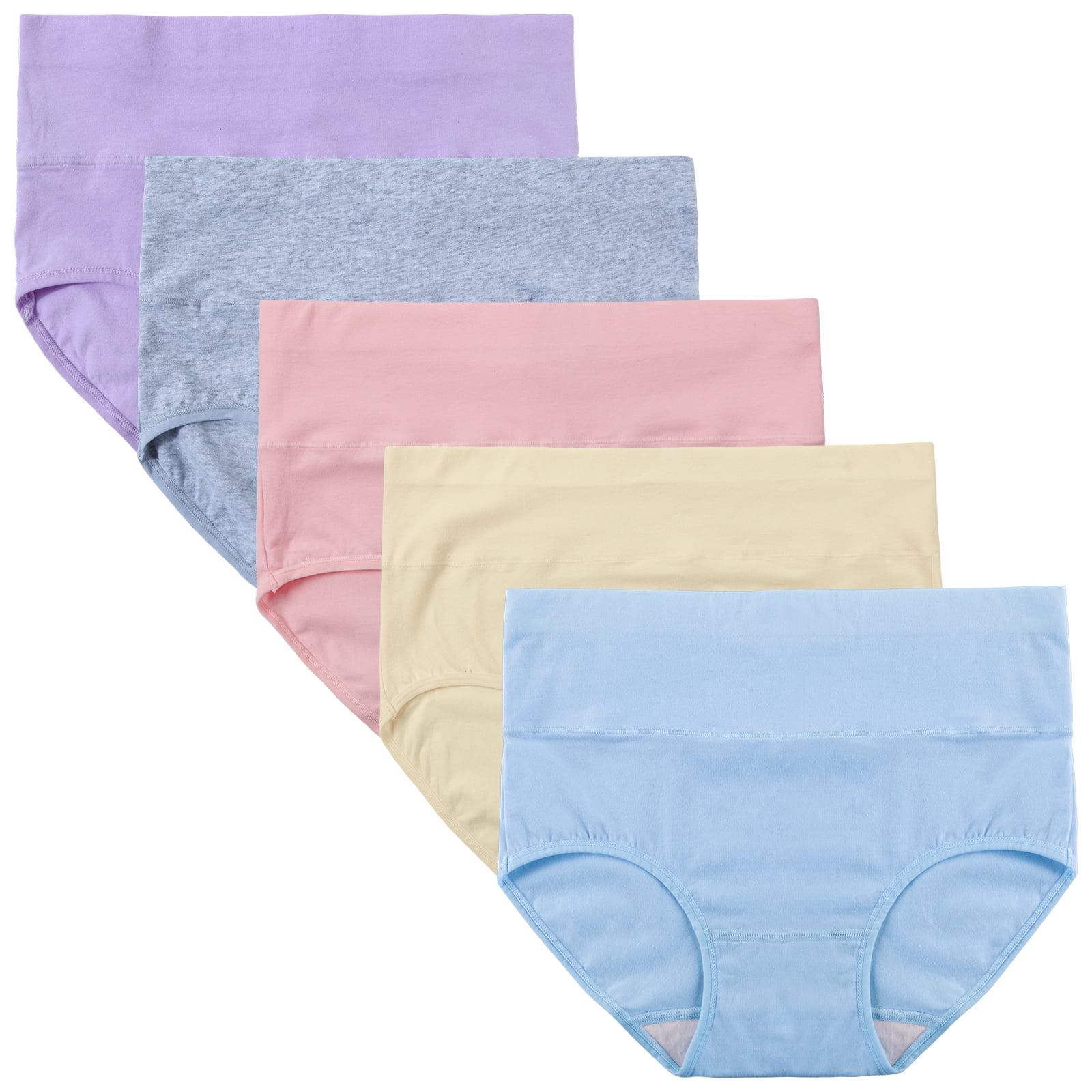 Womens Cotton Panties Wirarpa Women's Underwear Cotton Super High Waisted Briefs Stretch Full Coverage Panties 4 Pack Beige Small Warners Underwear For Women