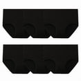 thumbnail image 1 of INNERSY Women's Cotton Underwear High Waisted Briefs 6-Pack, Full Coverage Panties(L,Black), 1 of 7