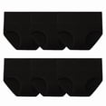 thumbnail image 1 of INNERSY Women's Cotton Underwear High Waisted Briefs 6-Pack, Full Coverage Panties(M,Black), 1 of 7