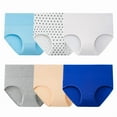thumbnail image 1 of INNERSY Women's Cotton Underwear High Waisted Briefs 6-Pack, Full Coverage Panties(S,Coastal), 1 of 7