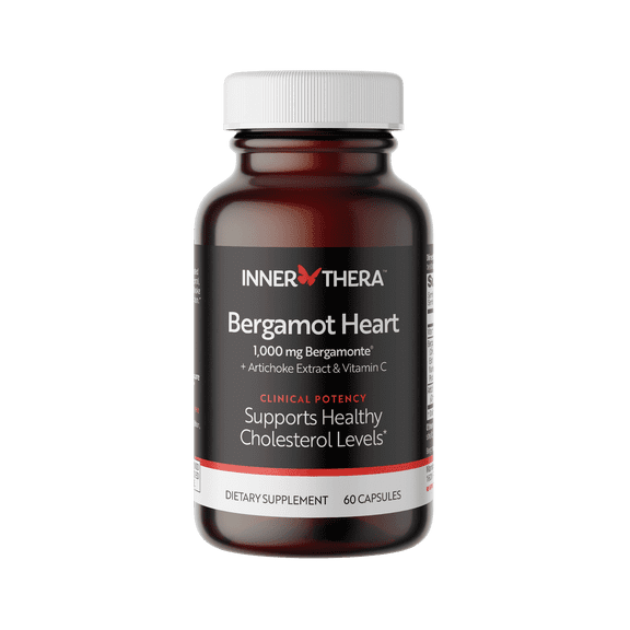 INNERTHERA 1000mg Patented Bergamot Supplement - Triple Ingredient Advanced Formula+, Clinically Proven, Formulated with Vitamin C and Artichoke Extract, 60 Count