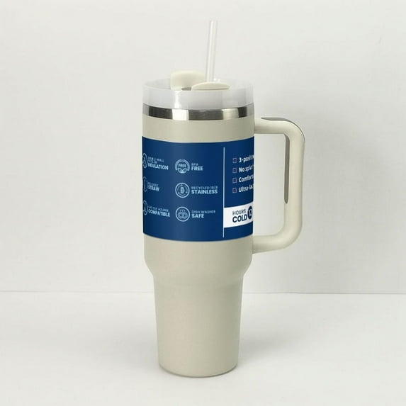 INNOTECHSC 40 oz Tumbler with Handle and Straw Lid | Insulated Cup Reusable Stainless Steel Water Bottle Travel Mug Cupholder Friendly ,Home, Office or Car