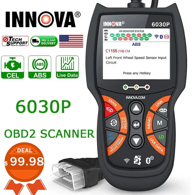 INNOVA 6030P OBD2 Scanner Check Engine ABS Code Reader Automotive