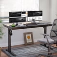 thumbnail image 1 of INNOVAR Glass Standing Desk with 1 Drawer, 55×24 inch Adjustable Sit to Stand up Tempered Glass Top Desk, Office Work Electric Computer Standing Desk W/ USB Ports and Hooks,Quick Assembly,Black, 1 of 12