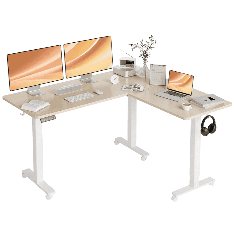 INNOVAR L Shaped Standing Desk Adjustable Height, Dual Motor