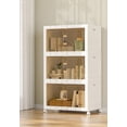 thumbnail image 1 of INO Design 22'' Inch Multi-Layer Folding Storage Cabinet With Pulley Storage Box - Transparent, Dustproof, And Versatile (3 Layers), 1 of 9