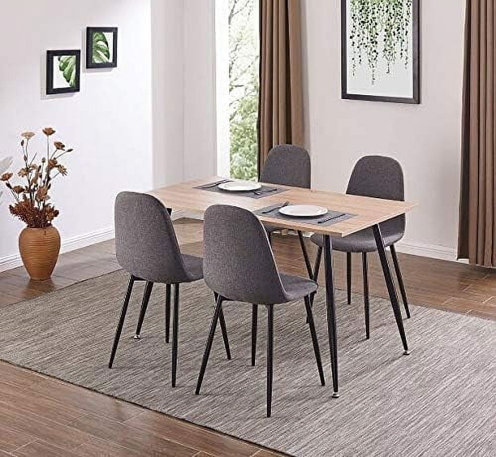 INO Design 5 Piece Modern Kitchen Dining Room Table Set for 4, Classic ...