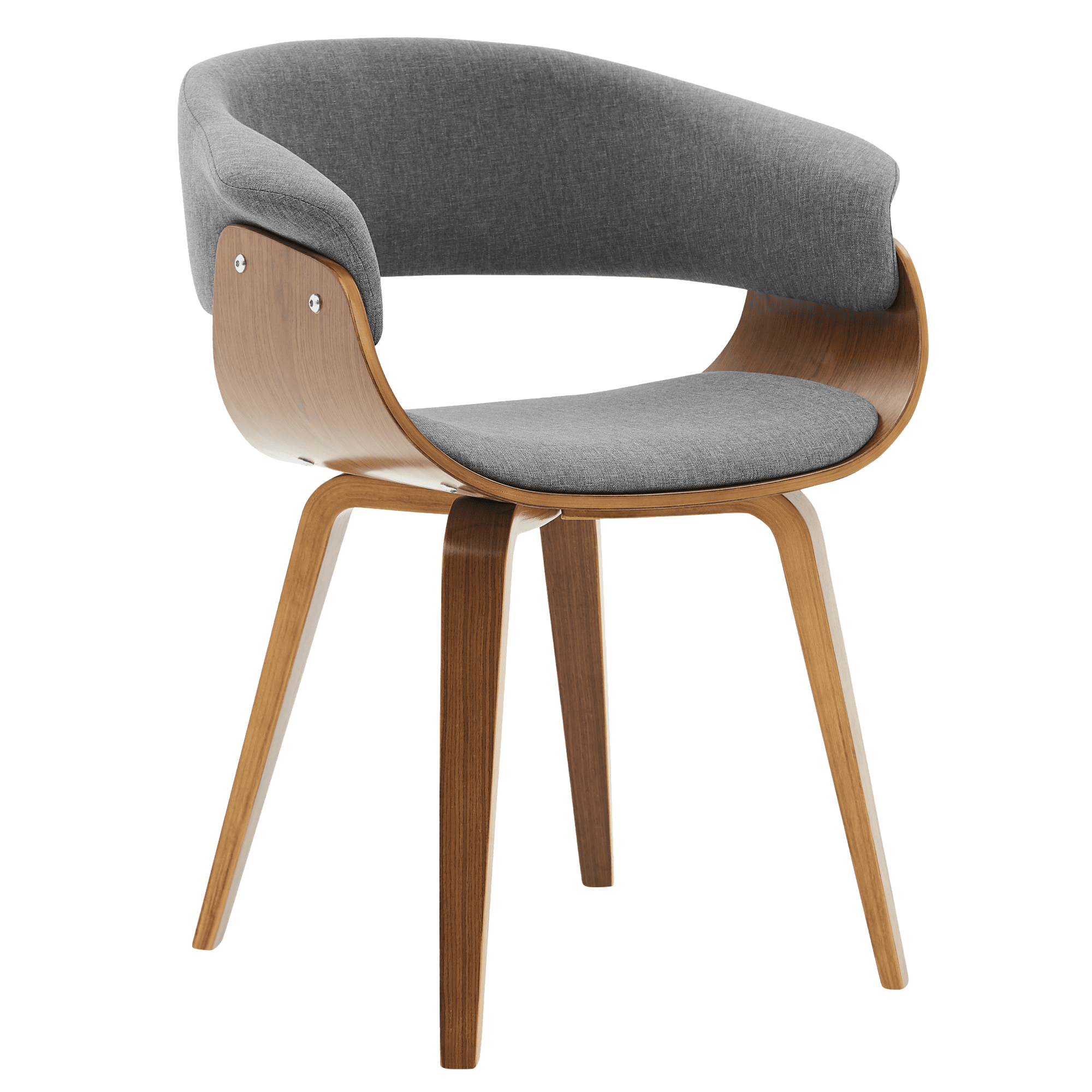 INO Design Bentwood Dining Chair, Modern Fabric Upholstered Wooden