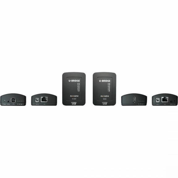 INOGENI Video Extender Transmitter/Receiver - 328.08 ft Range - 2 x Network (RJ-45) - 2 x USB - 4K - Category 5e, Category 6, Category 7 - Desktop PC, Camera, Microphone, Audio, Keyboard