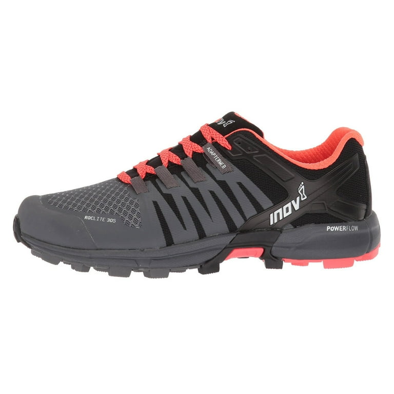INOV 8 Women Roclite 305 Color Grey Black Coral Size 7.5