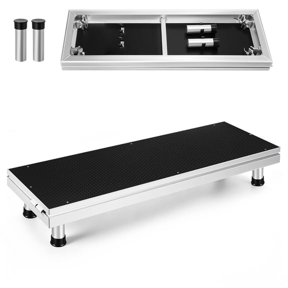 INOVOFAI Portable Stage Stair 8.3in Height-Aluminum Stage Step for Indoor Events Concert, with Leg Clamps