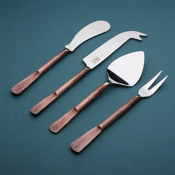 Inox Celia Cheese Knives, Spreader & Fork Set