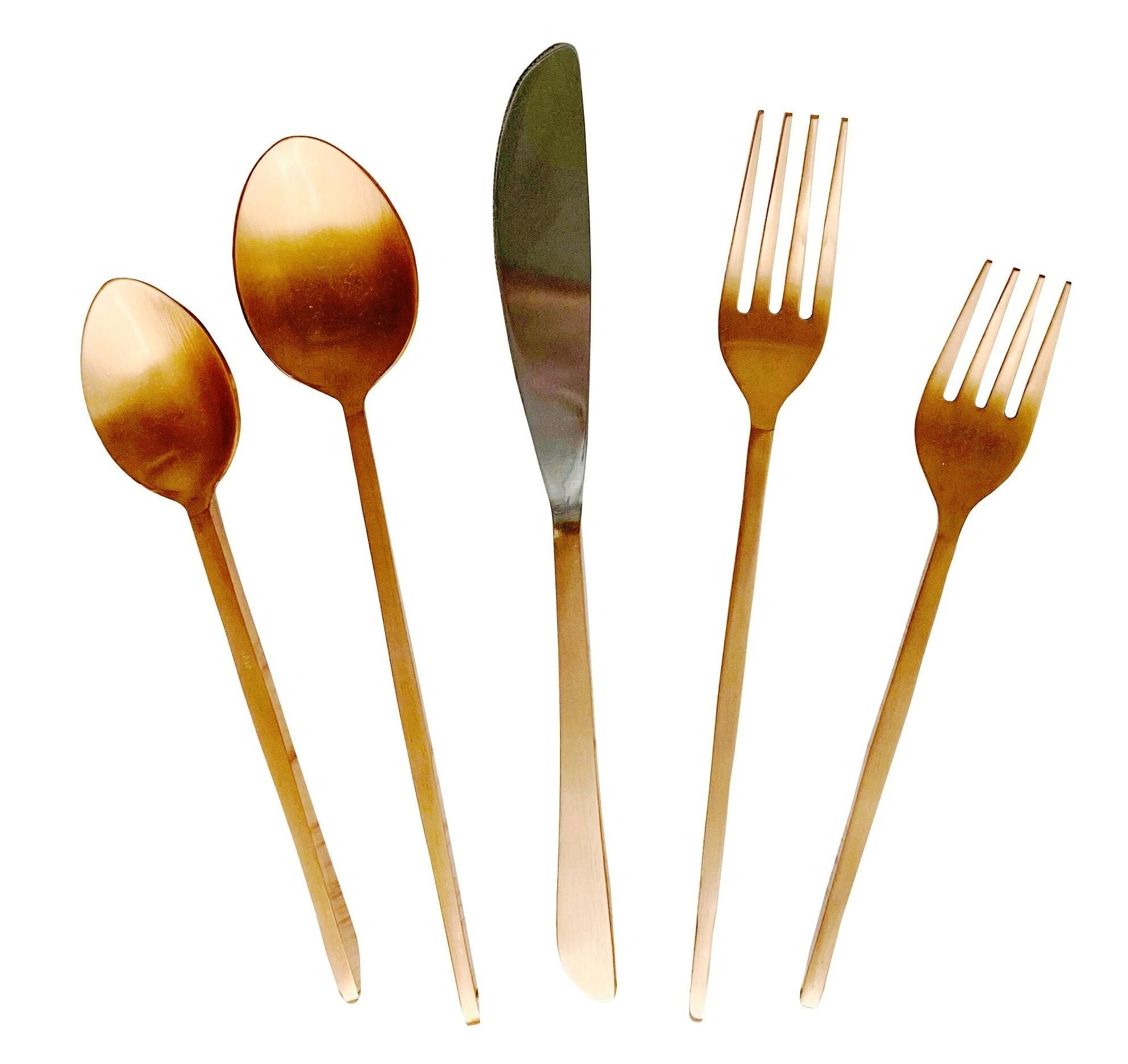 INOX Honey Copper Fairfax 20 Pc. Flatware Set Serves 4 Walmart