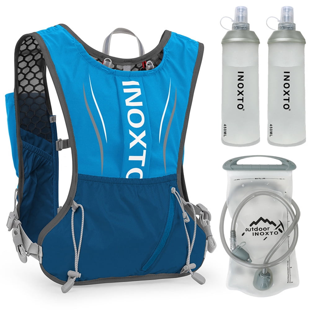 INOXTO Water Running Vest Pack with 1pc 1.5L Water Bladder and 2pcs