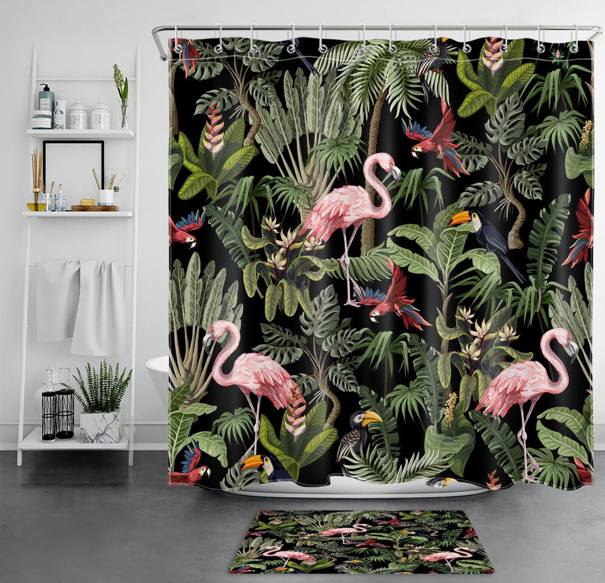 INPERCUST Vibrant Bird of Paradise Bathroom