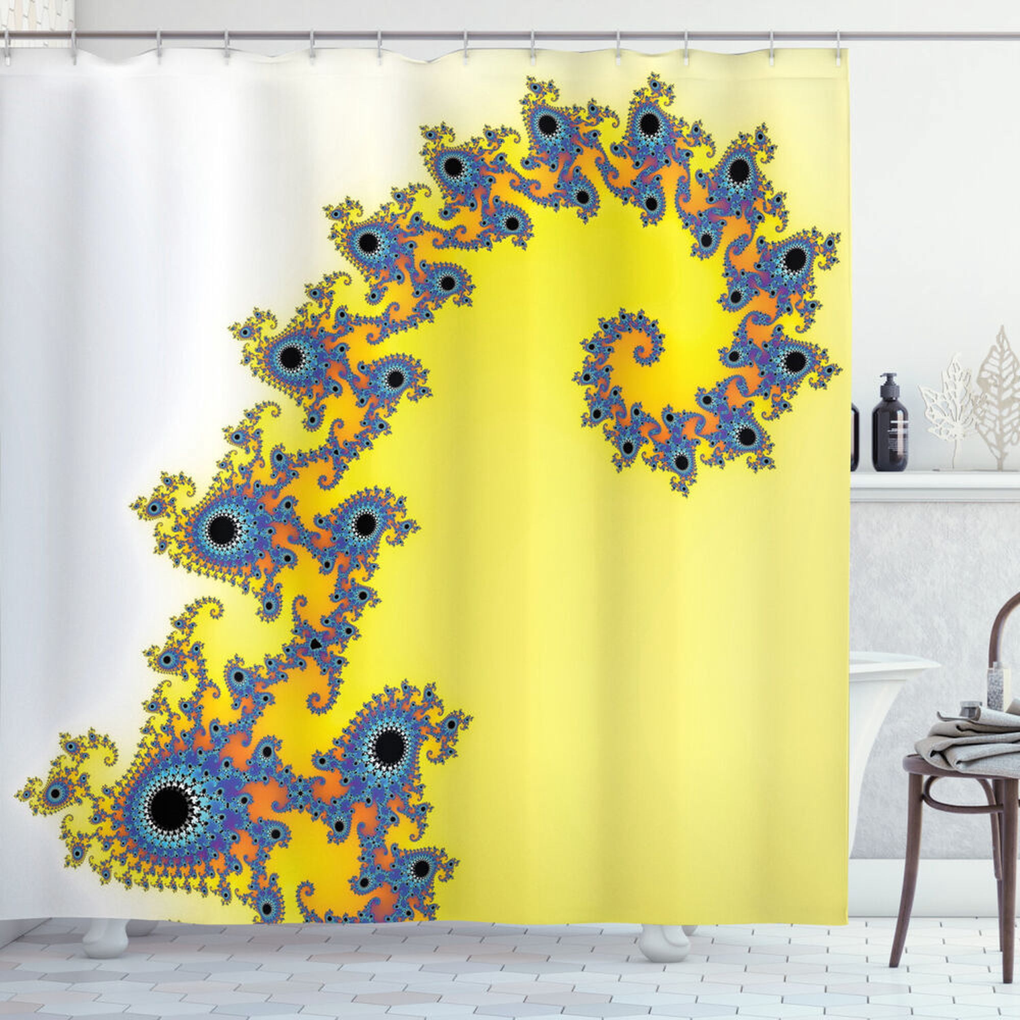 Trippy Print Pattern Bathroom Shower Curtain