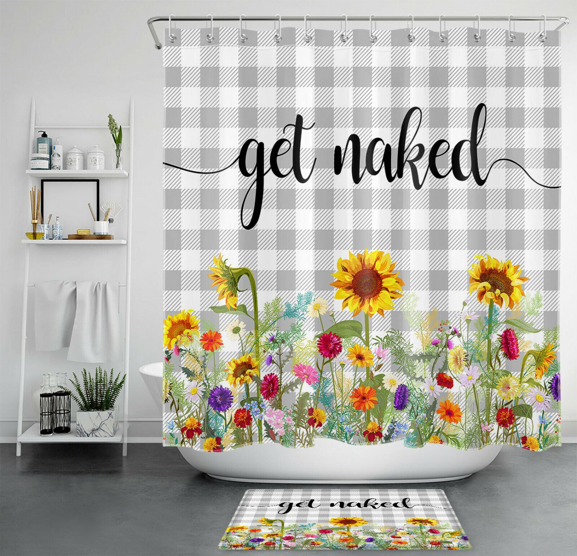 INPERCUST Vintage Sunflower Bathroom Collection