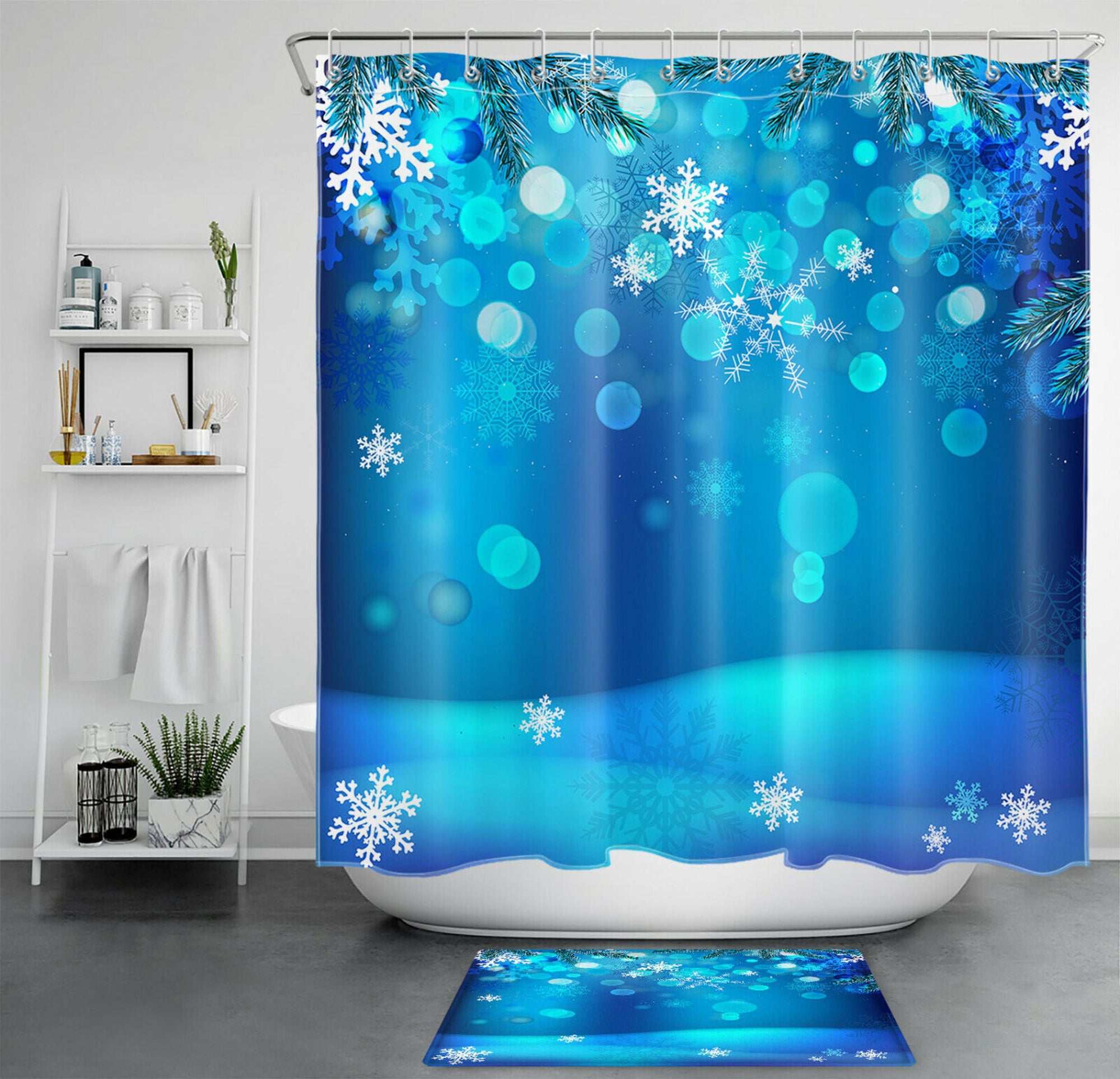 INPERCUST Winter Wonderland Shower Curtain
