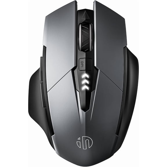 INPHIC Bluetooth Mouse [Upgraded: Battery Level Visible], Rechargeable Wireless Mouse Multi-Device (Tri-Mode:BT 5.0/4.0+2.4Ghz) with Silent,black