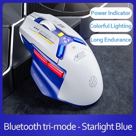 INPHIC IN9 Rechargeable RGB lighting wireless gaming mouse 10000DPI 6-button programmable three-mode Bluetooth optical mouse