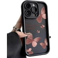 thumbnail image 1 of INS English Butterfly Phone Case, objektiv All Inclusive, kreativna moda, odporen na padce in udarce, za iPhone 15 14 13 12 11 Pro Max Plus XS XR 7 8 Phone Case (Black,iPhone XR), 1 of 8