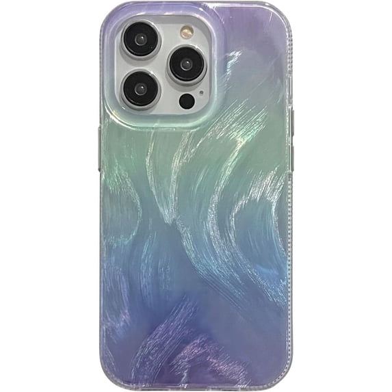 INS Gradient Feather Veil Phone case, Multi-Color Available, Ladies' Favorite, Small Fresh Design, Drop-Proof, for iPhone 15 14 13 12 11 Pro Max Phone case (A1,iPhone 15 Pro Max)