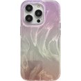 thumbnail image 1 of INS Gradient Feather Veil Phone case, Multi-Color Available, Ladies' Favorite, Small Fresh Design, Drop-Proof, for iPhone 15 14 13 12 11 Pro Max Phone case (A2,iPhone 15 Pro), 1 of 8