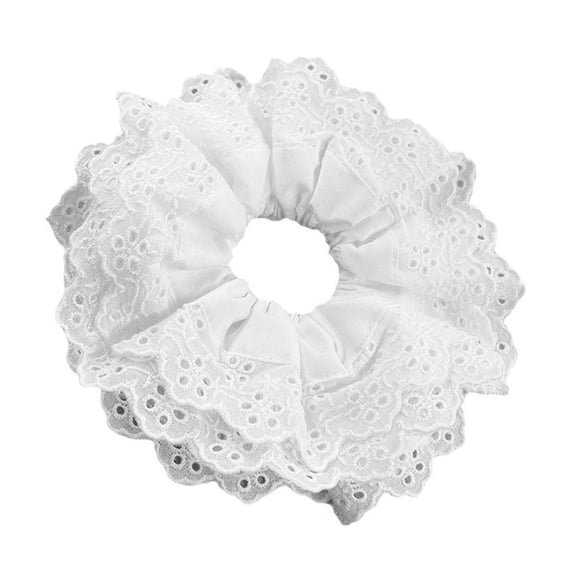 INS Lolita Lace Scrunchies Flower Temperament Hair Rope Large Lace Hair Ban