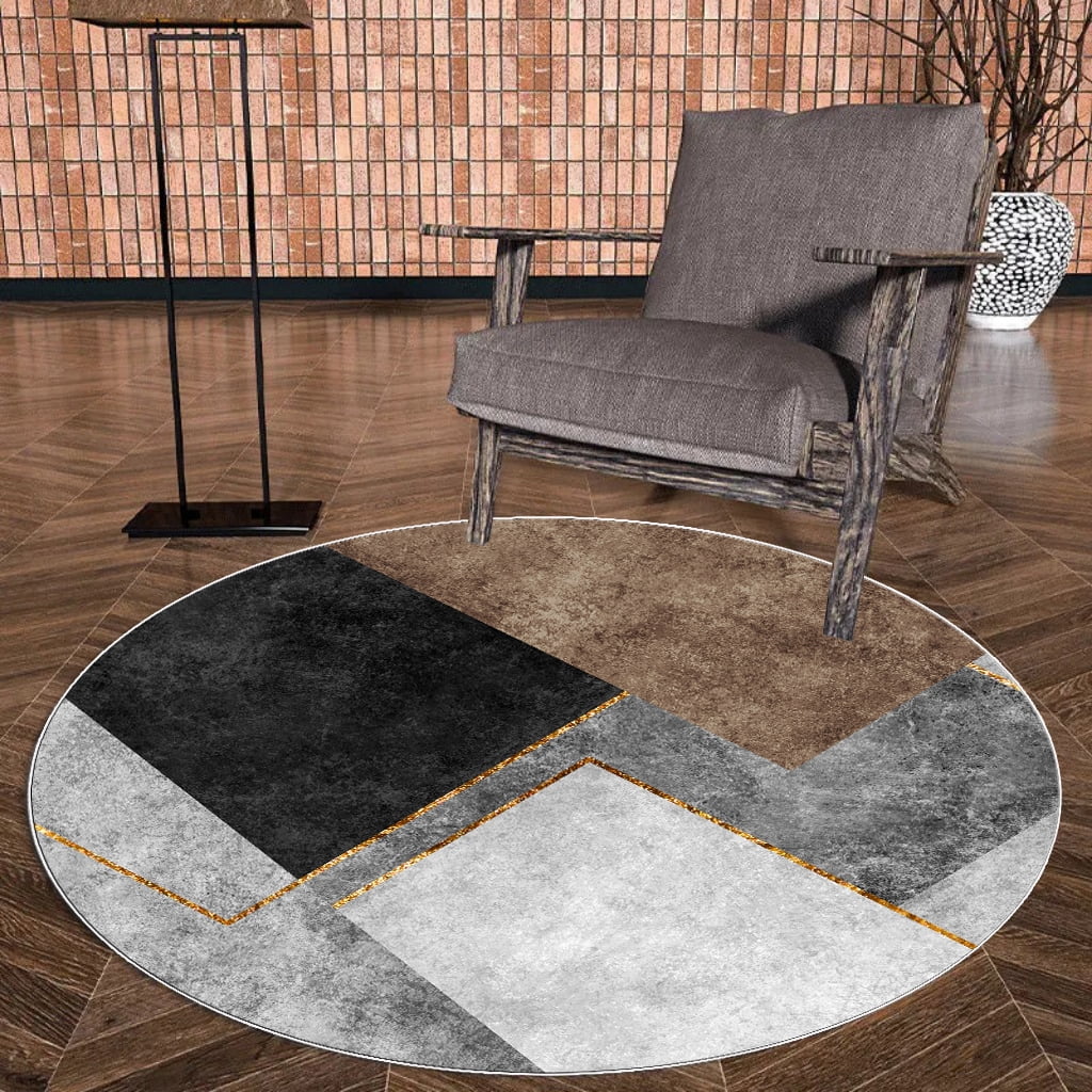 200x200 Rug INS Modern Grey Round Carpet for Living Room Large Size 200x200 Washble ...