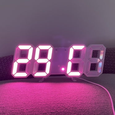 INS Simple Wall Hanging 3D Digital Clock Decoration Desktop Led Luminous Electronic Wall Clock Living Room Advanced Sense Electronic Clock