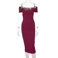 HHH INS Style 2025 Spring Popular Women's Clothing New offNeck Rib