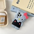 thumbnail image 1 of INS Style Bow Hello Kitty Soft Silicone Case For iPhone 17 16 15 14 13 12 11 Pro Max 17 Pro 3D Cartoon Shockproof Phone Cover, 1 of 10
