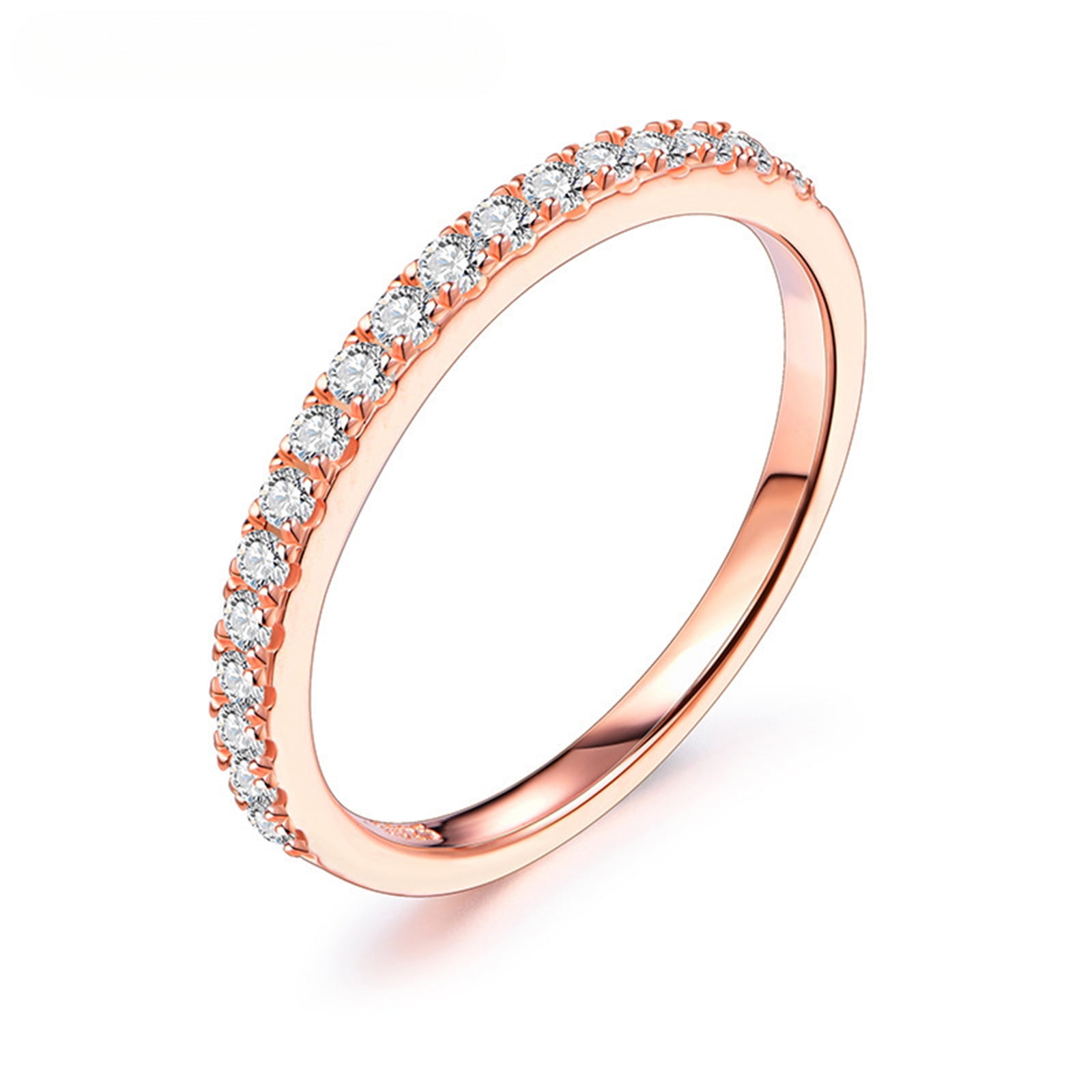 INS Style Sweet Ring Titanium Steel With Zircon Unisex Ring Jewelry ...