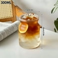 thumbnail image 1 of INS Transparent Glass Cups Creative Stripe Cold Coffee Mug Ice Juice Cocktail Drinking Cup Drinkware Water Wine Glass Bottle, 1 of 10