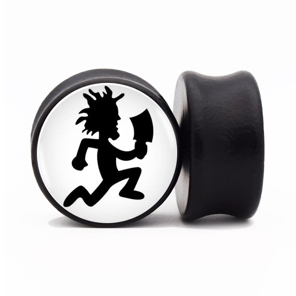 INSANE CLOWN POSSE Double Flared Acrylic Gauges/plugs 2 Piece (1 Pair) (B/75) from the USA (0G (8MM))