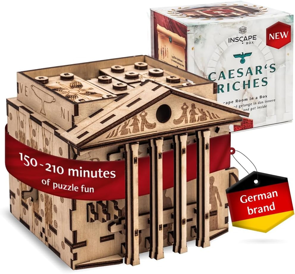 INSCAPE Caesar´s Riches Puzzle Box - Escape Room in A Box for Adults ...