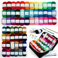 thumbnail image 1 of INSCRAFT Acrylic Yarn Kit, 62 Skeins, 2170 Yards, Multicolor, Includes 2 Crochet Hooks, 1 of 7