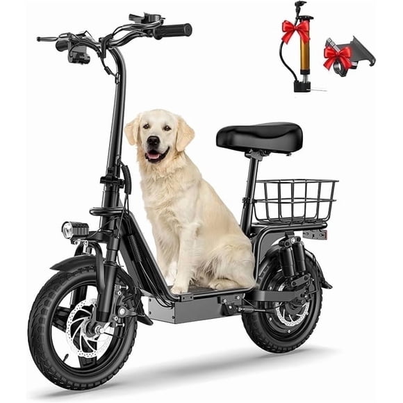 INSDRGN Adult Electric Scooter with Seat, 750W Motor, 499.2Wh Battery, 20MPH, Pet-Friendly Folding E-Scooter with Phone Holder & Cargo, UL2272, Black
