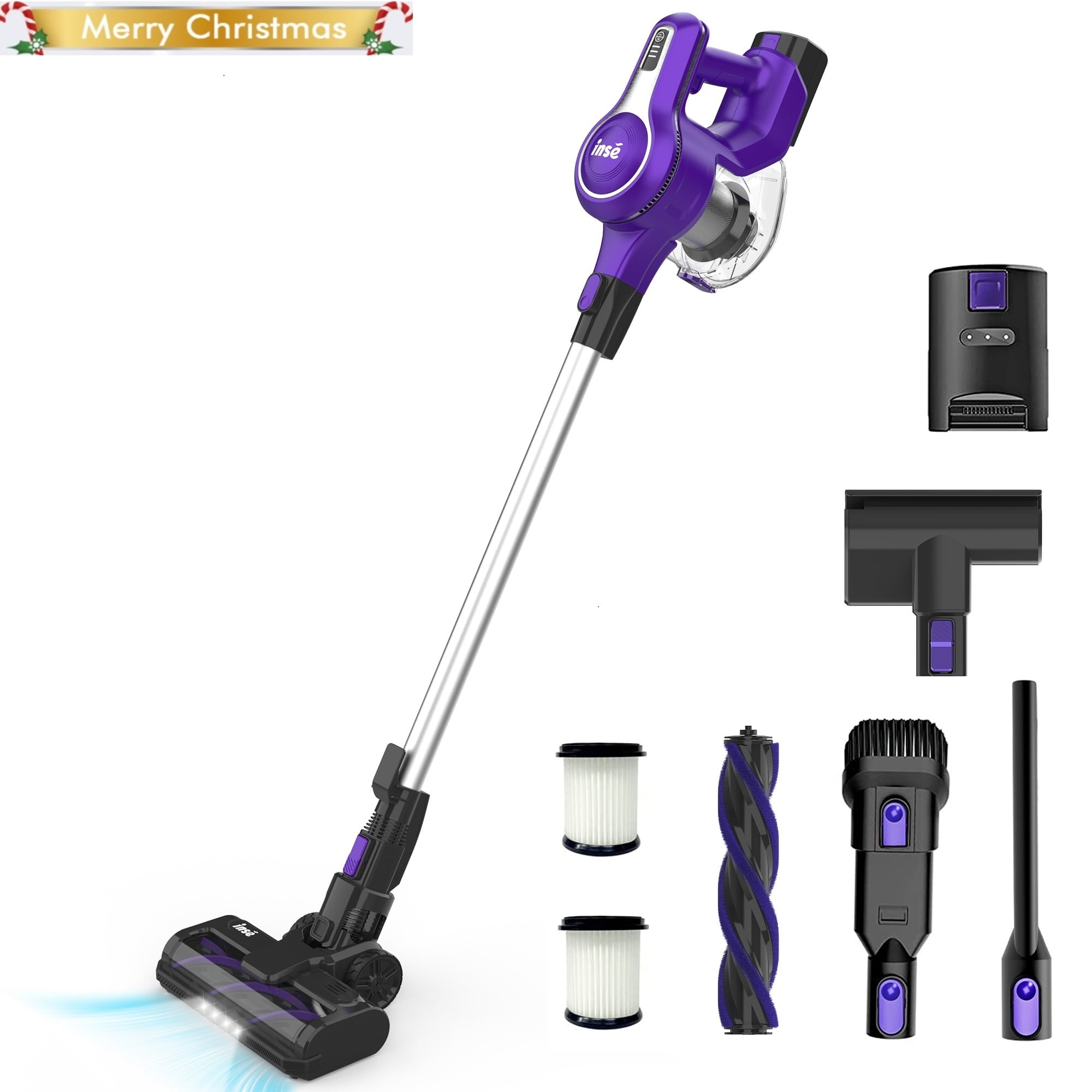 Laresar Elite 3 Dark Grey Purple Powerful Suction Cordless Vacuum Cleaner  Used